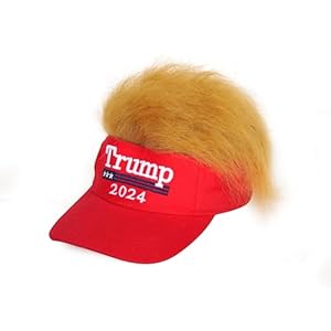 Men’s Hair Visor ​Sun Hats Visor with Hair Fake Hat with Hair for Men Novelty Spiked Adjustable Baseball Caps Funny Gift