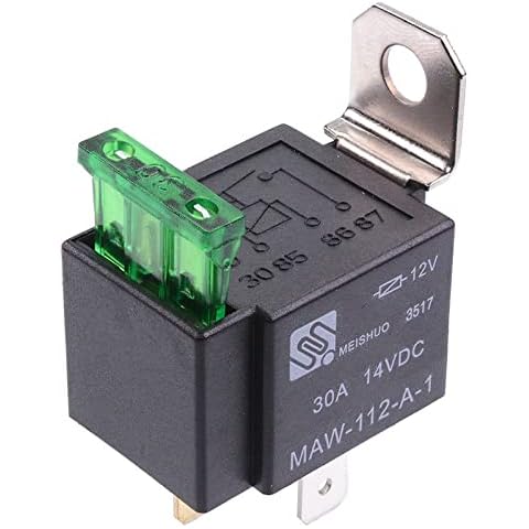 Meishuo 12V 30A Automotive Relay with Fuse Cover