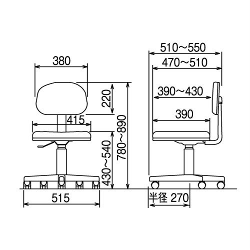 Amazon | ロアス OAチェア チャコールグレー×ブラック RZC-S12CGY 肘  