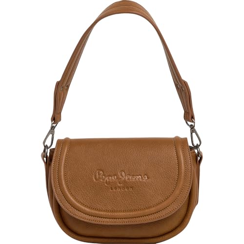 Pepe Jeans Damen Crisha Code Bag, Einheitsgröße, Braun (Tan Brown), Einheitsgröße