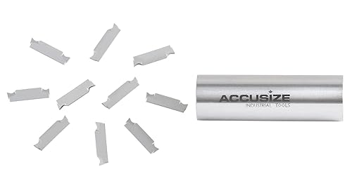 Miniatura 8 de Accusize Industrial Tools MGGN200-LH Insertos de carburo de corte de doble extremo para cortar aluminio, 10 unids/set, 2403-4023x10