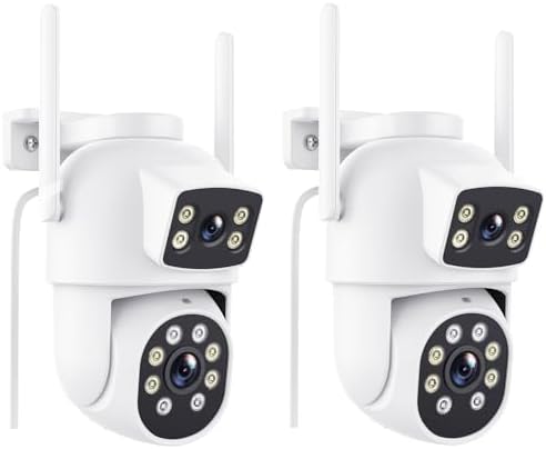3K Camara Vigilancia WiFi Exterior con Doble Lente, 6MP Cámara IP...