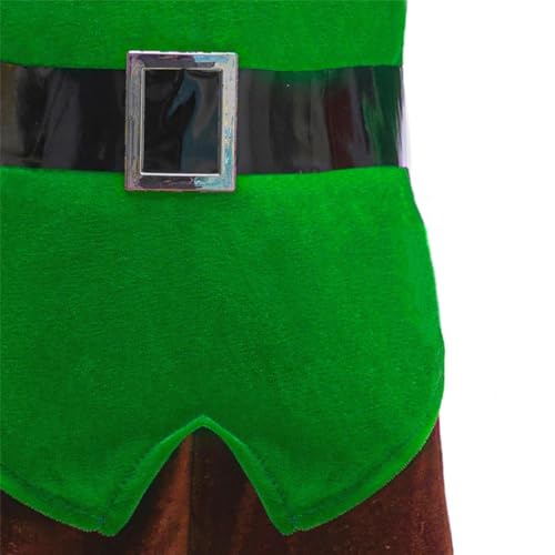 Disfraz Completo Enano Verde Rojo para Niños 4-10 años miniatura 5