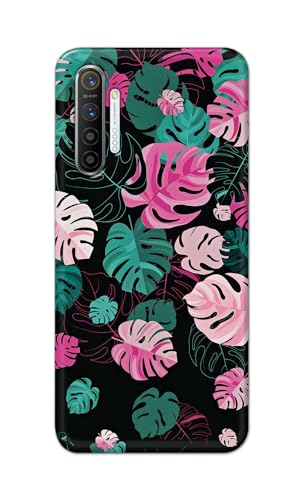 Image of Printed Hard Back Cover for Realme XT Back Cover (Seamless Leaves) -190724(EA)