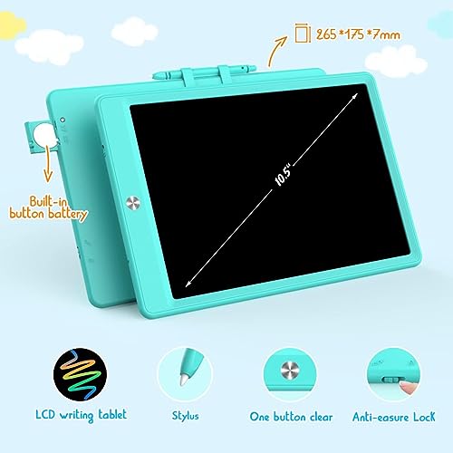 BUKEBU LCD Writing Tablet,10.5 inch Colorful Doodle Board for Kids (Blue) by BUKEBU - Used condition - Image 2