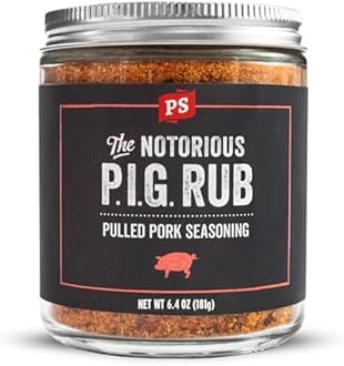PS Seasoning Notorious PIG - Sweet Brown Sugar Pulled Pork Rub - Smoky BBQ Pork Butt Seasoning for Ribs, Shoulder and Chops -Sweet-Heat Barbecue Dry Rub Capable of Building Bark for Low-and-Slow Smoking