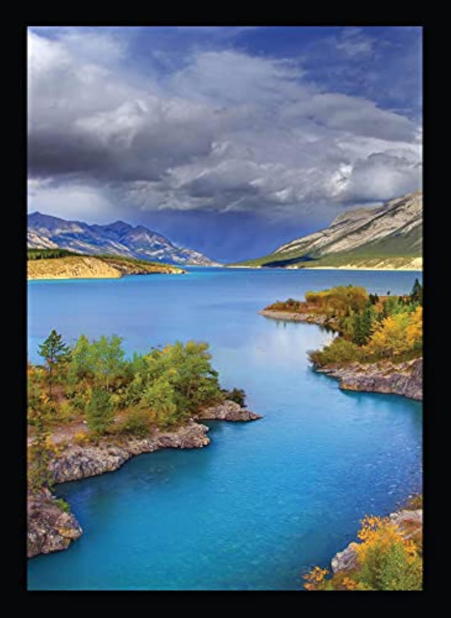 Beautiful River Nature Scenery Wall Hanging, Framed Decor