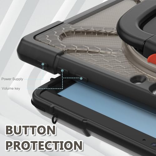 Coque Surface Pro 7 antichoc avec béquille rotative 360 degrés marron