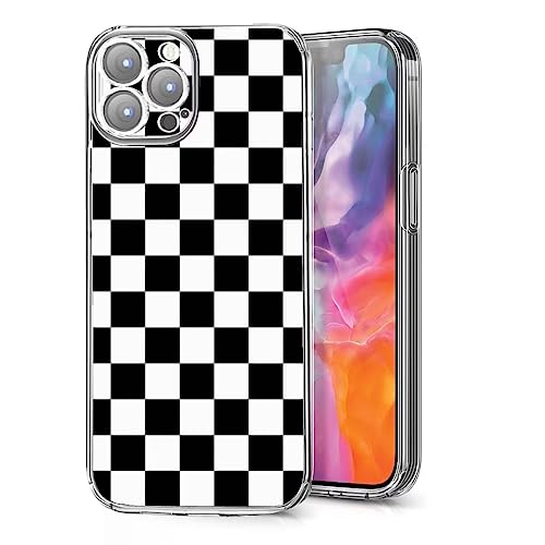 Coque iPhone 15 Pro Max Motion Edition noire à carreaux pour vos déplacements