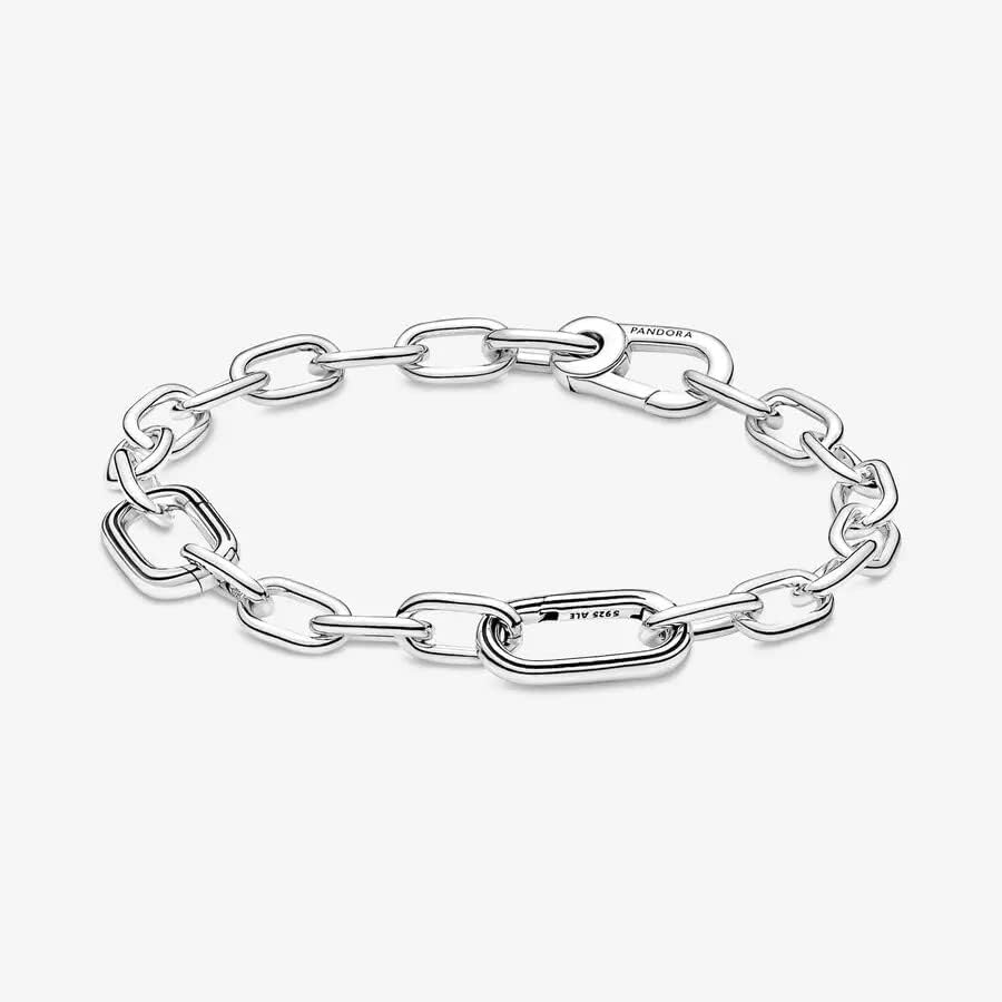 PANDORA ME Link Chain Bracelet - Bracelet for Women - Compatible with ME Charms - Features 2 Connectors - Gift for Her - Sterling Silver - With Gift Box - Image 2