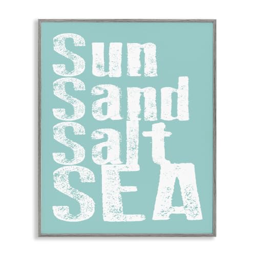 Beach Phrase Coastal, 16 x 20 Inch Framed Giclée Print