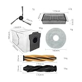 Kompatybilny z akcesoriami do robota odkurzającego Dreame X50 Ultra / S40 Enhanced Edition, głównym wałkiem, szczotką boczną, filtrem HEPA, mopem, workiem na kurz(I)