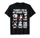 Things I Do Spare Time Bowling Funny Bowler Men Women Kids T-Shirt