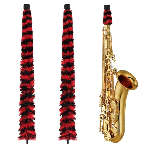 2 Pcs Alto Saxophone Cleaning Kit Sax Pad Saver Brush Absorbent Cleaning Swab Professional Saxophone Care Maintenance Tool Instrument Accessories for Alto Sax, 20.4 inches