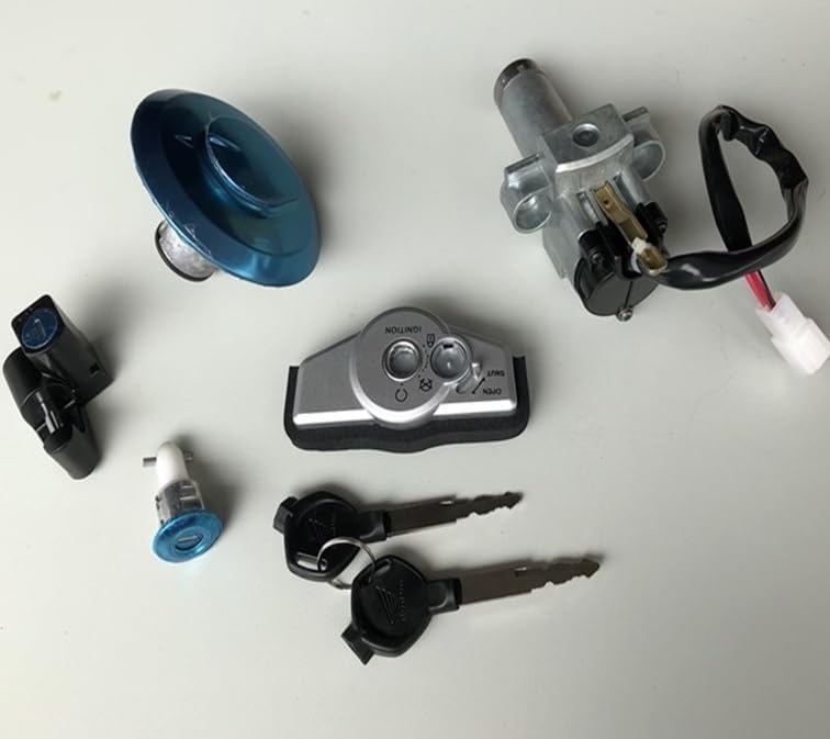 Motorcycle Ignition Switch Lock Fuel Tank Cap Cover Lock Set For WH125-7 WH125-8 KVX125 CB125F GLR125 2015-2018
