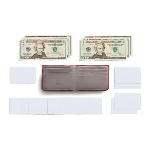 Image of Bellroy Hide & Seek Wallet (Slim Leather Bifold Design, RFID Protected, Holds 5-12 Cards, Coin Pouch, Flat Note Section, Hidden Pocket), Sienna, One Size, Minimalist
