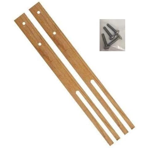 AQS INTERNATIONAL Multi Fit Pair Hardwood Headboard Legs Struts Slotted & Pre-Drilled + Screw 61cm Cover