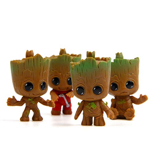 Lot De 4 Decorations De Gateau Groot Les Gardiens De La Galaxie Adorable Figurine De Bebe Arbre Bonhomme Pour Pot De Fleurs Decoration De Maison De Poupee Circulaire En Ligne