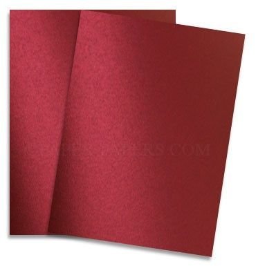 Shimmer Red Satin 8-1/2-x-11 Lightweight Multi-use Paper 25-pk - 118 GSM (32/80lb Text) PaperPapers Letter size Everyday Paper - Professionals, Designers, Crafters and DIY Projects
