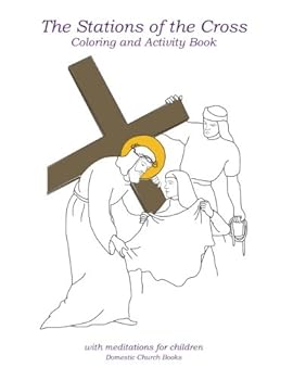 Paperback The Stations of the Cross: Coloring and Activity Book