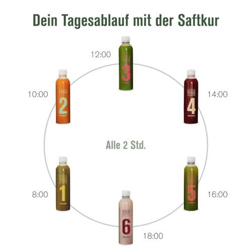 Foto von Kale and Me 3 Tage Klassik Saftkur mit 18 Flaschen à 320 ml ohne Zusatzstoffe, 6 Geschmacksrichtungen aus regionaler Produktion, als Fastenkur, Preis inkl. 4,50 € Pfand, Zitrone