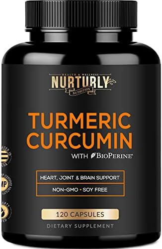 Turmeric Curcumin with BioPerine Black Pepper and 95% Curcuminoids - High Absorption Turmeric Supplements 1300mg for Joint, Hearth Health - Non-GMO, Gluten Free - 120 Capsules