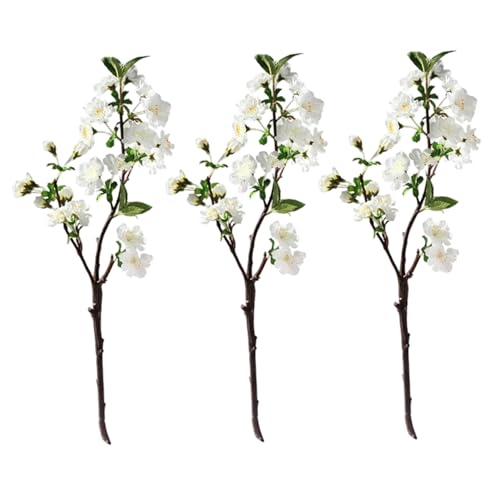 Branches de fleurs cerisier artificielles blanches au design epure