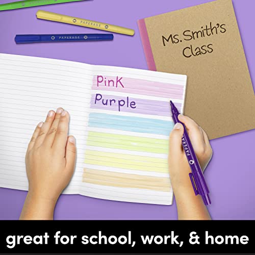 Paperage 48-Pack Composition Notebook Journals, 120 Pages, Kraft Cover With Rainbow Spines, College Ruled Lined Paper, Small Size (8 In X 5.75 In) – For School, Office, Or At-Home Use #TOP7