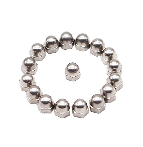 8) Acorn Cap Nuts 1/4"-20 Safety, Show, Dome, Hex, Stainless Steel, UNC Thread E - Foto 5