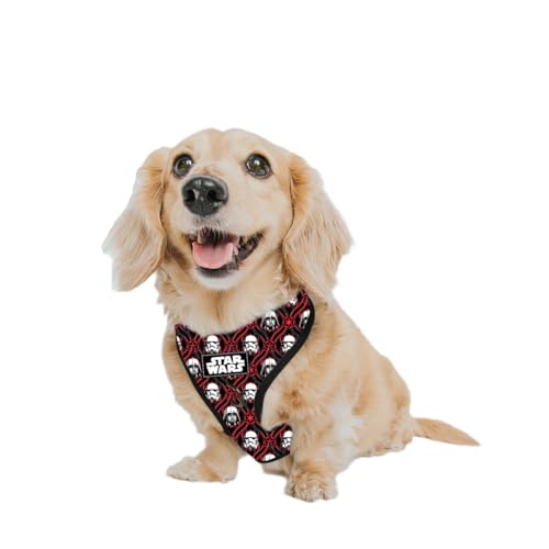 Sassy Woof Dog Adjustable Harness - Star Wars™ The Dark Side - XS, Breathable Mesh, No Pull Design with Two D-Rings, Patented Design, Perfect for Small Dogs and Puppies