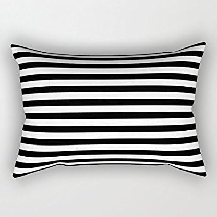 Black and White Rectangle Pillow Case Couch Throw Pillows Rectangular Pillow Covers 12 x 20 for Cushions