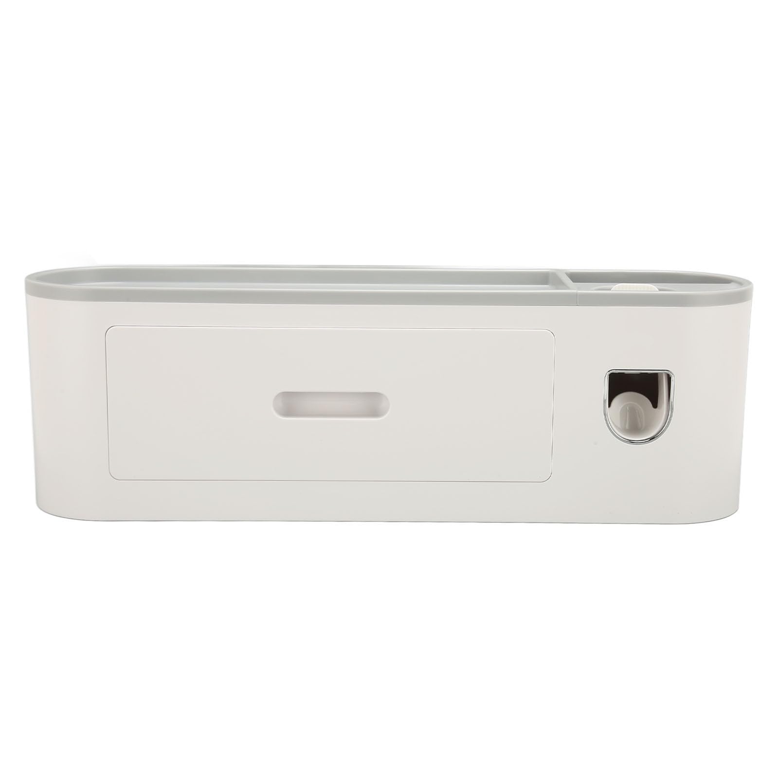 EMUKOEP Soporte Preciso para Cepillos de Dientes, Organizador de Montaje en Pared con Dispensador, Estante de Fácil Instalación para el Hogar, Baño, Material Plástico Que Ahorra Espacio (4 Tazas)
