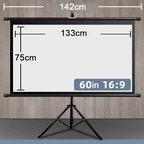 Pantalla portátil para proyector con soporte y trípode 60 pulgadas 16:9 miniatura 5