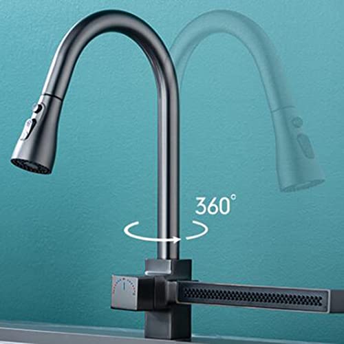 Robinets de cuisine avec douchette extractible eau chaude et froide - 6