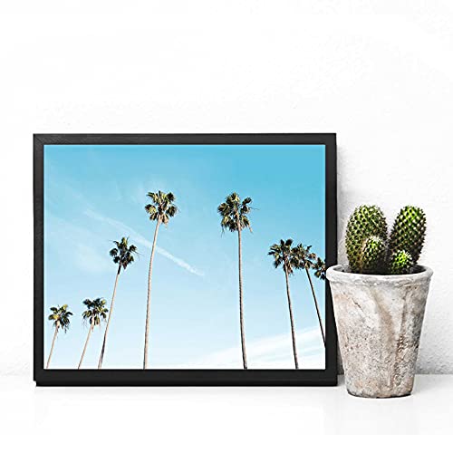 Palm Tree Print Palm Tree Photography Palm Tree Art Print Tropical Leaf Print Tropical Wall Print Palm Tree Wall Art California Print California Art Tropical Wall Art Blue 8 X 10 Unframed #TOP4