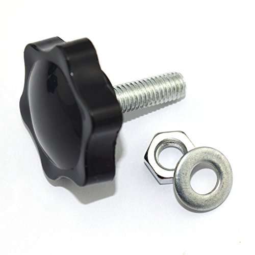 8 Set M620 Thumb Screw Plastic Plum Blossom Shape Head Threaded Knurled Grip Knobs Clamping Screw with Nut Washer
