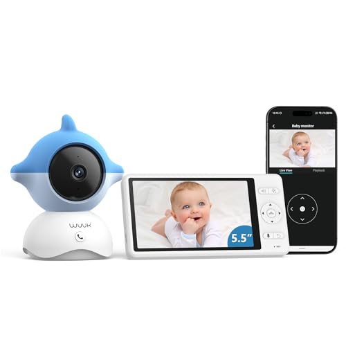 WUUK Babyphone Caméra 360° PTZ 2K/3MP