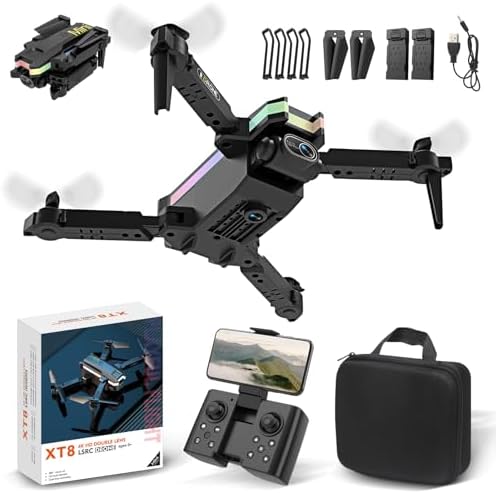 Mini Pro Drone com Câmera 4K, Controle Remoto, 60 Minutos de Auto...