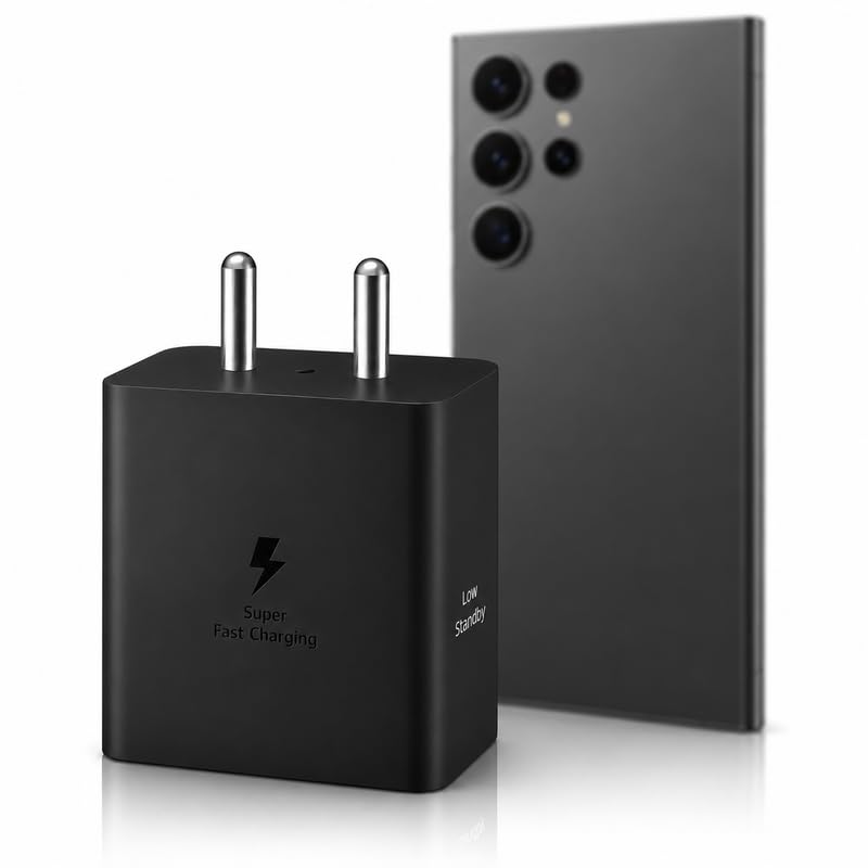 Image of 45W C-Type PD Superfast Charger Adapter Quick Charging Compatible with Samsung Galaxy S26, S25, S24, S23, S22, S21, S20, Z Fold 5, 6, 7, Z Flip Series & Other USB-C Phone 45 watt Charge Adaptor