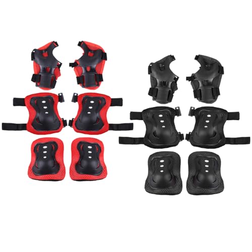 BESPORTBLE 6 Pack Boys and Girls Protective Gear Cycling Accessory Set Elbow Knee Pads for Skateboarding Biking