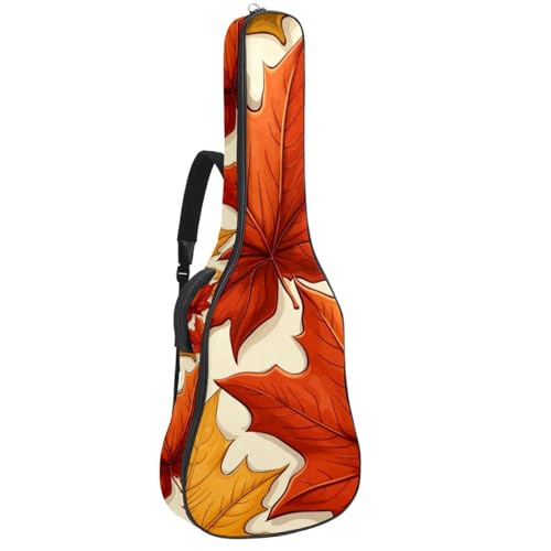 Sac pour guitare acoustique de haute qualité motif feuilles d'érable