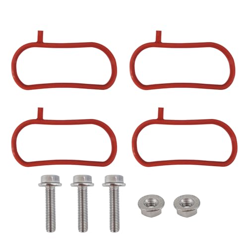 Image of Intake Manifold Gasket (4Pcs) Fit for 2016-2022 Honda Civic 2017-2022 CR-V 2018-2022 Accord 1.5L Replace 171055AA004 17105-5AA-004 w /Screw Nut