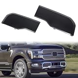 Front Bumper Guards Pads for 2024-2025 Ford F-150,Front Bumper Inserts Protective End Caps Cover,Lower Grill Corner Plastic Cover Body Armor Anti-Scratch Edge Trim.(Not fit Lightning/Raptor Trim)
