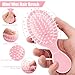 NICEMOVIC Mini Wet Hair Brush 2 Pack, Easter Basket Stuffers for Teen Girl, Gifts for Girls Toddler Kid Women, Travel Small Hair Brush, Bachelorette Party Favor Bridesmaid Gift Stocking Stuffer (Pink)