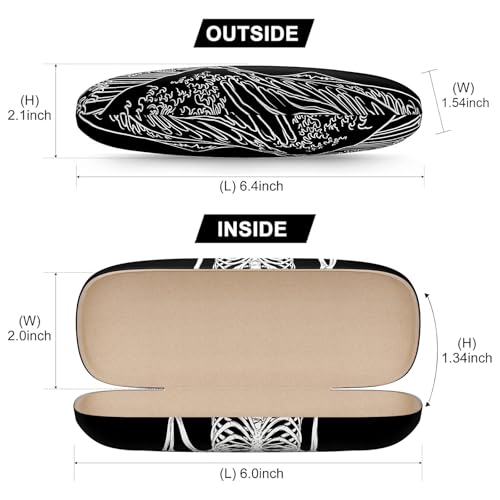 Image of Eyeglasses Case, Hard Shell Protective Case for Glasses, Unisex for Women Men