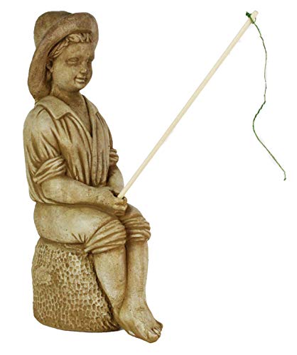 Axel The Fishing Boy Statue Concrete Statuary