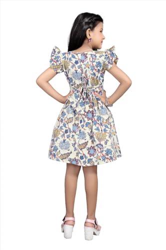 Image of Girls Pure Cotton Soft Frock with Astar, Printed Multicolor for Girl Child