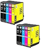 CONTENUTO: 4x BK Nero (18ml ciascuno) / 2x Ciano (15ml ciascuno) / 2x Magenta (15ml ciascuno) / 2x Giallo (15ml ciascuno)