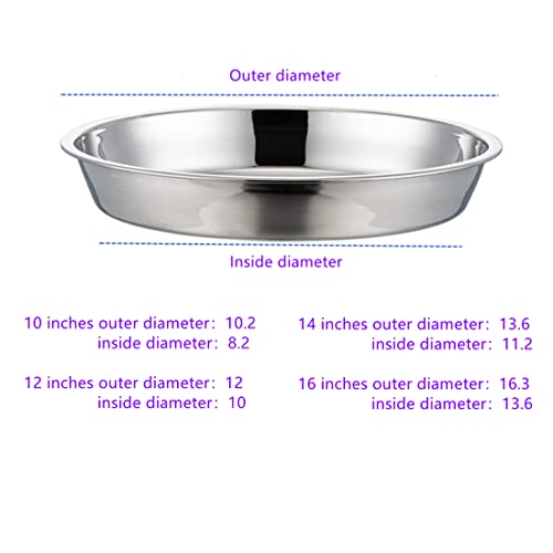 Beenific 061 Deep Dish Pizza Pan,Stainless Steel Pizza Tray Oven Pan,Pie Pan Grill Pan Baking Pan10-12-14Inch thumb #6