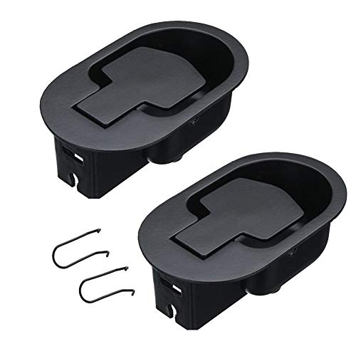 uyoyous 2PCS Reliable Recliner Replacement Parts Aluminum Metal Pull Recliner Replacement Parts Handle for Sofa Couch Recliner Fit 3-6MM Cables Black